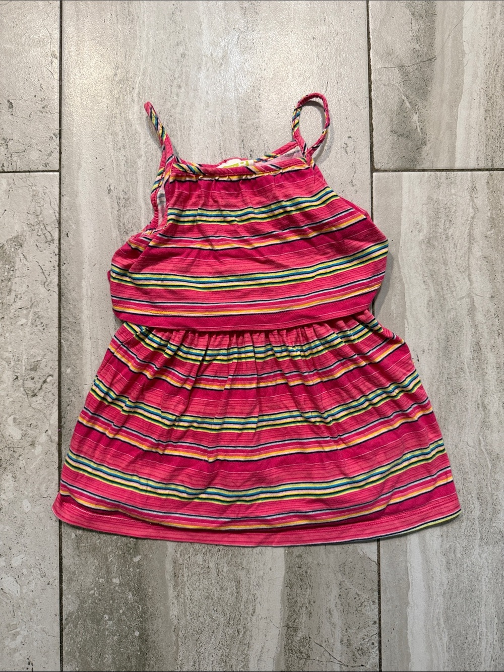 Crazy 8 Pink Multicolor Striped Tank Dress